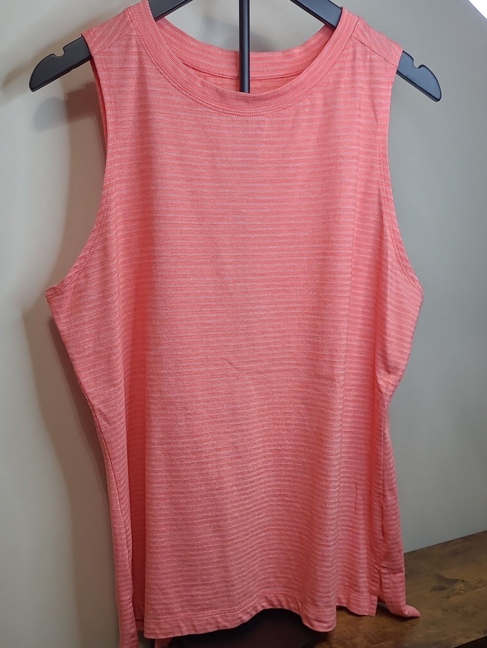 Athletic Works Coral Pink Striped Sleeveless Top size XL (16-18)